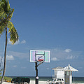 Basketball Goal on the Beach